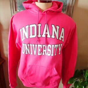 Indiana University Hoosiers Pink Hoodie Women’s Medium by Champion ECO Friendly
